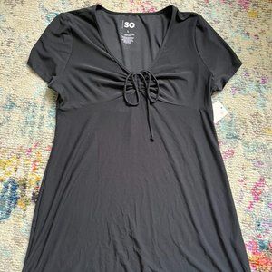 Large black So mini dress